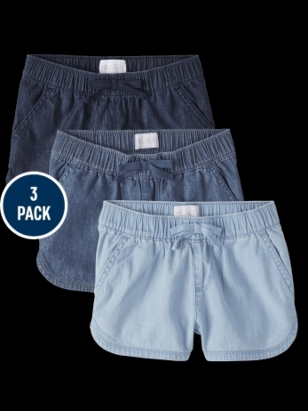 3-pach Children's Place Girls Pull On Shorts